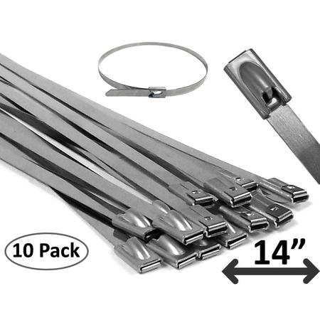 ELECTRIDUCT Stainless Steel Cable Ties- 14" x 10 Pieces CT-ED-SS-14-10